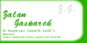 zalan gasparek business card